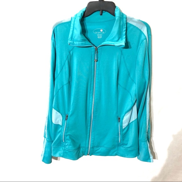 Tangerine Jackets & Blazers - 🔥5/$25🔥 Tangerine fitness zip jacket. XXL. Teal.